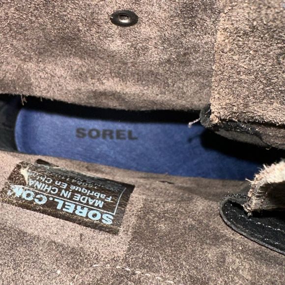 SOREL Joan of Arc Wedge Ankle Boots Booties in Brown Leather - Picture 9 of 13